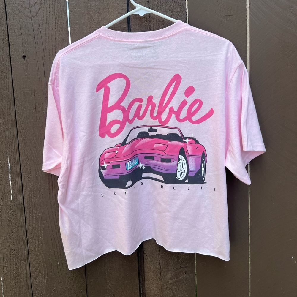 Barbie Pink oversize Crop top size Large